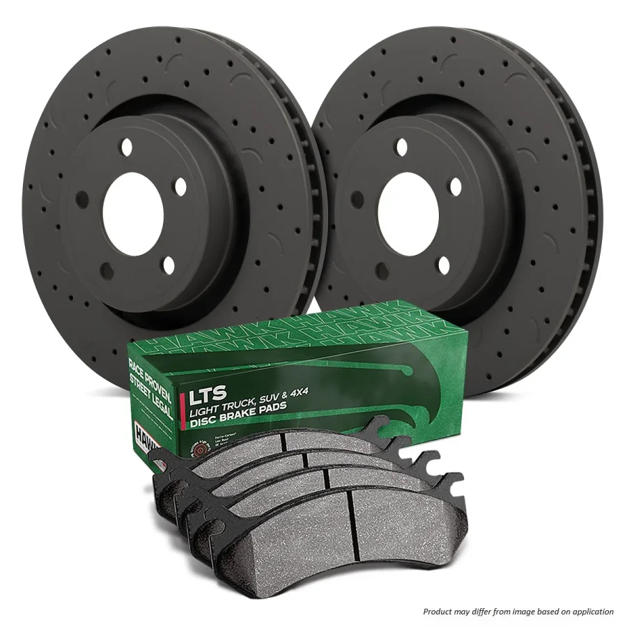 Hawk HKC5351.477Y - Hawk Brake Kit - LTS Pads & Talon Slotted & Drilled Discs; Rear, référence HWK-HKC5351.477Y