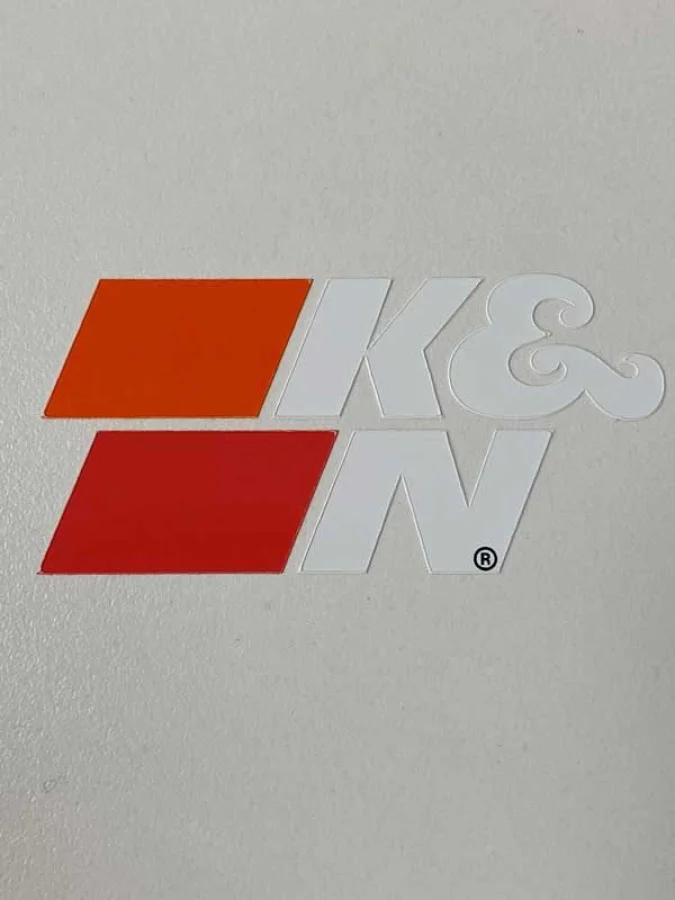 K&N Autocollant découpé, ,   2.57" x 1.25", White 89-0018-1, référence 89-0018-1