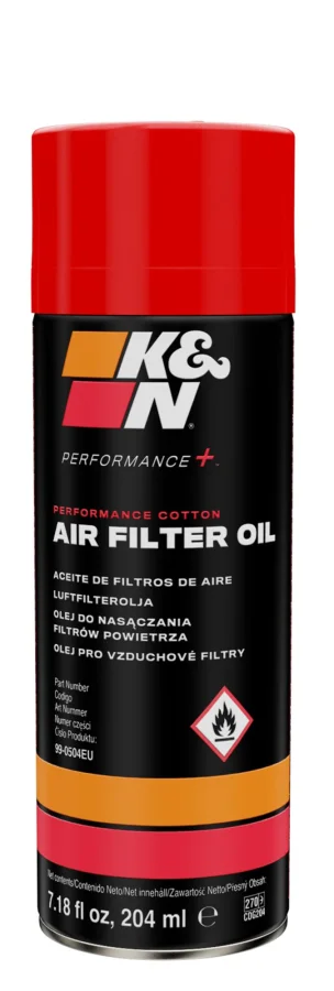 K&N Huile pour filtre à air, aérosol 204 ml 99-0504EU, référence 99-0504EU