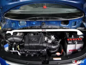 Ultra Racing Hyundai i10 UltraRacing 2-Point Front Upper Strutbar, référence TW2-1129