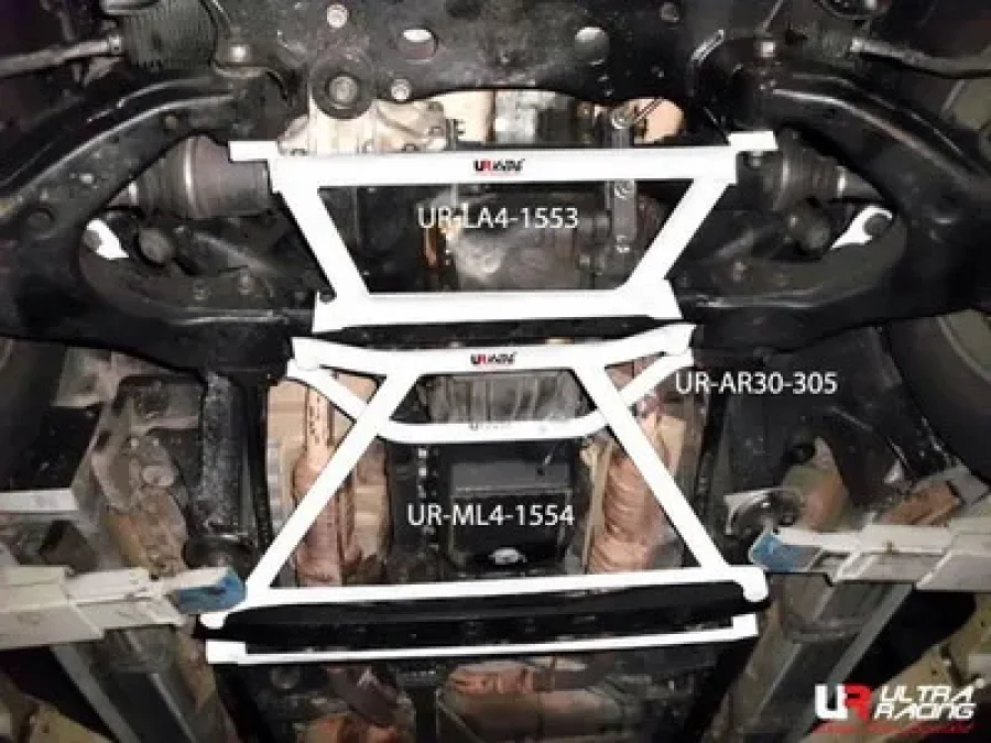 Ultra Racing Toyota Land Cruiser 100 98-07 Ultra-R 4-Point Mid Lower Bar, référence ML4-1554