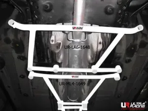 Ultra Racing Mini Clubman 08+ 1.6T UltraRacing 4-Point Mid Lower Bar 1649, référence ML4-1649