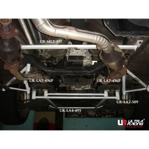 Ultra Racing Nissan Elgrand (E51) 3.5 V6 4WD 02-10 UltraRacing 2-Point Front Lower Tiebar (509), référence LA2-509