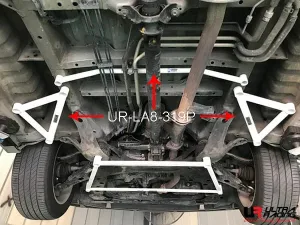 Ultra Racing Toyota Alphard (AH10) 2.4/3.0 2WD/4WD 02-08 UltraRacing 8-Point Front Upper Strutbar (319P), référence LS8-319P
