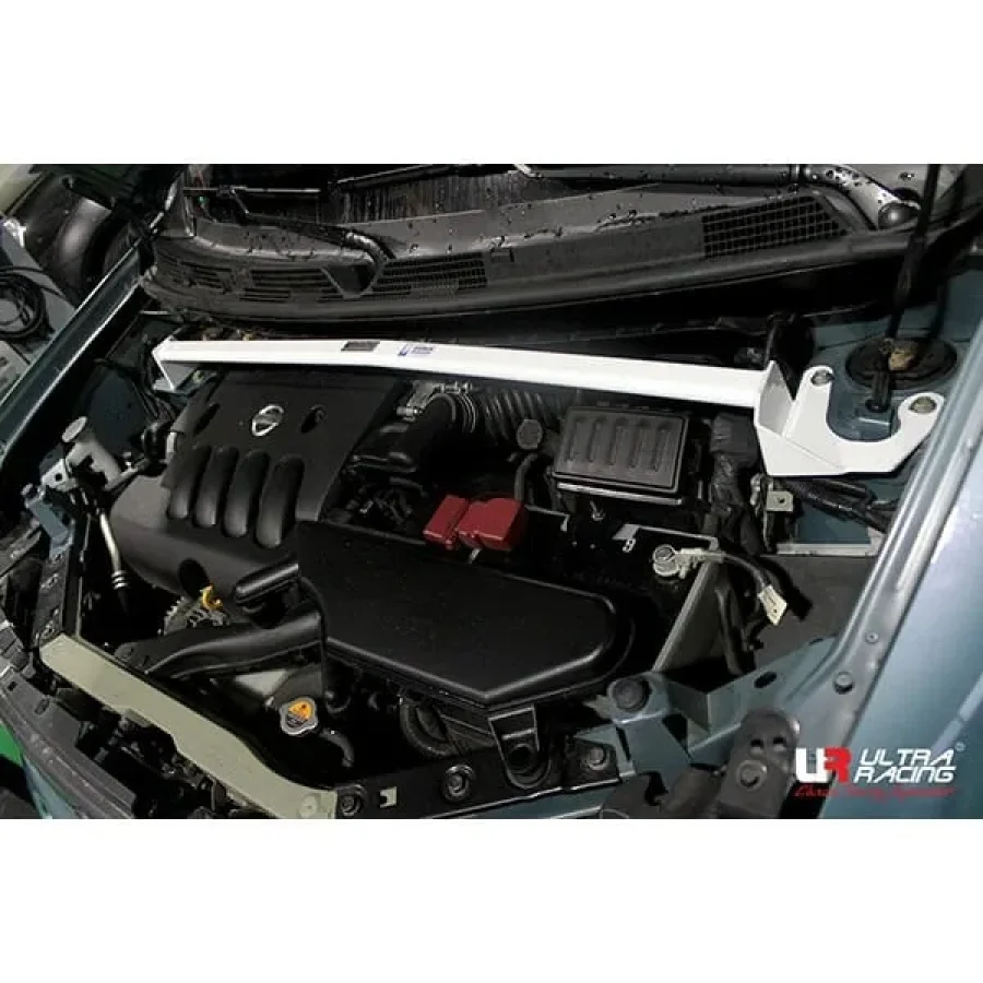 Ultra Racing Nissan Cube (Z11) 1.5 2WD 02-08/Cube (Z12) 1.8 08-19 UltraRacing 2-Point Front Upper Strutbar (2298), référence URKR-TW2-2298