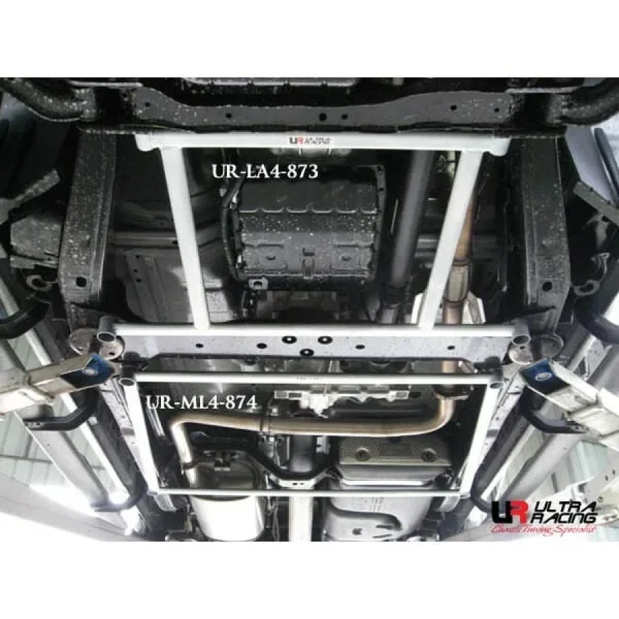 Ultra Racing Nissan Navara (D40) 2.5 4WD 04-17 UltraRacing 4-Point Mid Lower Brace (874), référence ML4-874