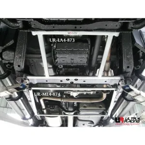 Ultra Racing Nissan Navara (D40) 2.5 4WD 04-17 UltraRacing 4-Point Mid Lower Brace (874), référence ML4-874