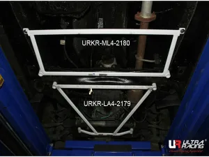 Ultra Racing Ssangyong Kyron 2.0D 4WD 5 Link 05-14 UltraRacing 4-Point Mid Lower Brace (2180), référence URKR-ML4-2180