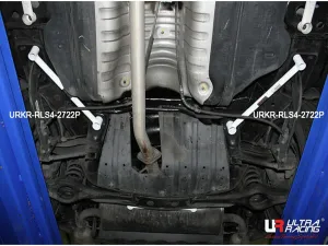 Ultra Racing Ssangyong Actyon 2.0D 05-10/Korando C200 2.0D 10-19 2WD/4WD UltraRacing 4-Point Rear Lower Bar (2722P), référence URKR-RS4-2722P