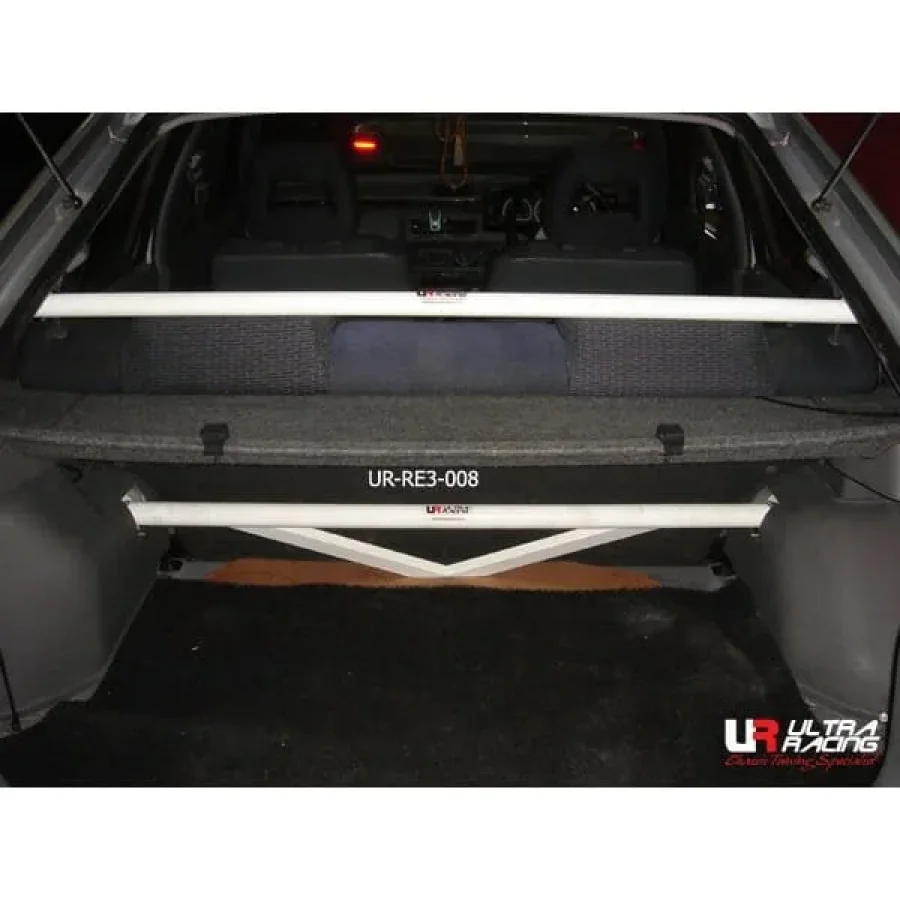 Ultra Racing Proton Iswara (C20/MK2) 1.3/1.5 HB 92-03/Proton Saga 1.3 03-08 UltraRacing 2-Point C-Pillar Bar (130), référence RU2-130