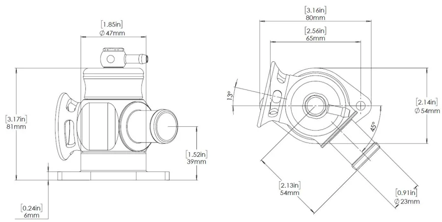 Turbosmart BOV Kompact PlumBack - Shortie - HKS, référence TS-0203-1290