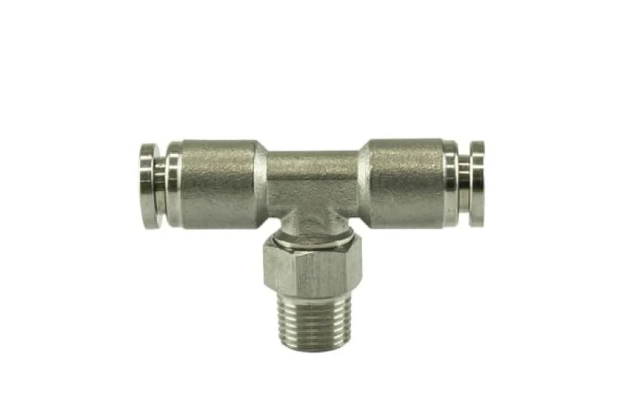 Turbosmart 1/8" NPT Tee Pushloc Fitting - SS - 1/4", référence TS-0550-3055