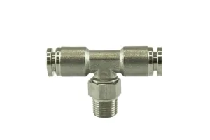 Turbosmart 1/8" NPT Tee Pushloc Fitting - SS - 1/4", référence TS-0550-3055