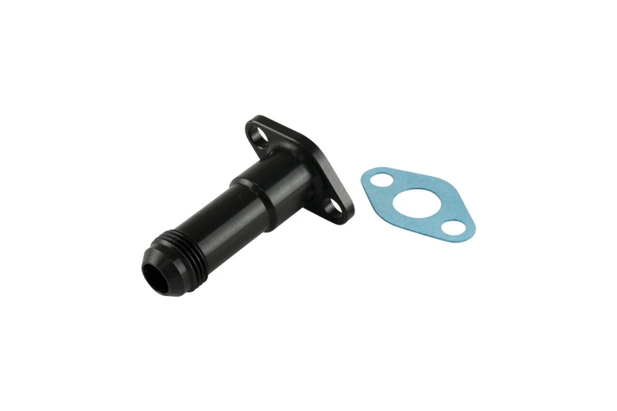 Turbosmart 38.1mm 10AN 75mm Extended Oil Drain Black, référence TS-199-3008