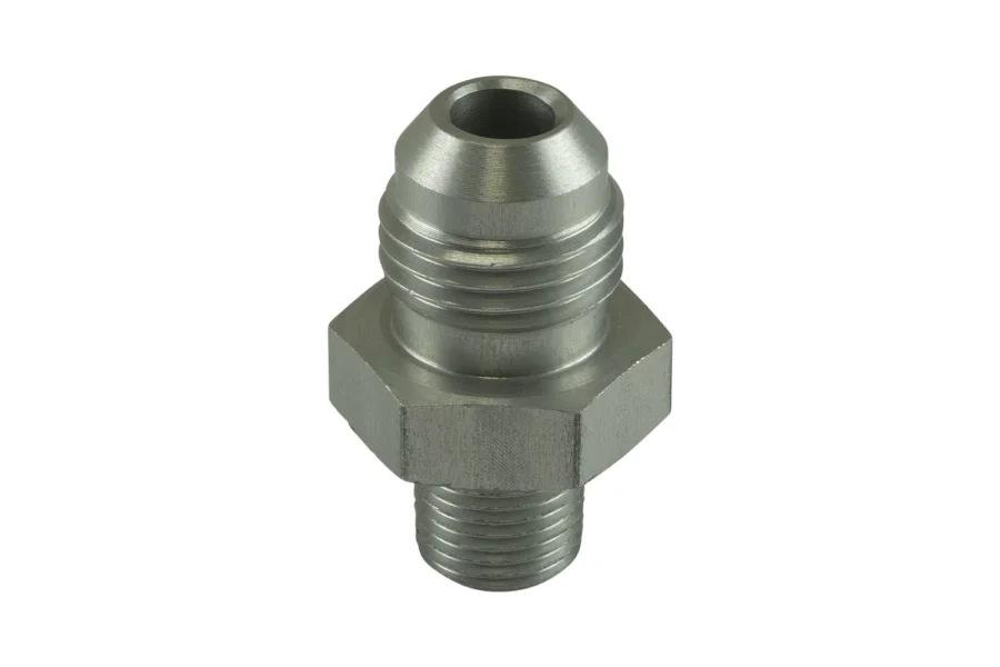 Turbosmart Fitting -6 AN Flare to 1/8 NPT Male Straight - Silver, référence TS-JN-0603-CL