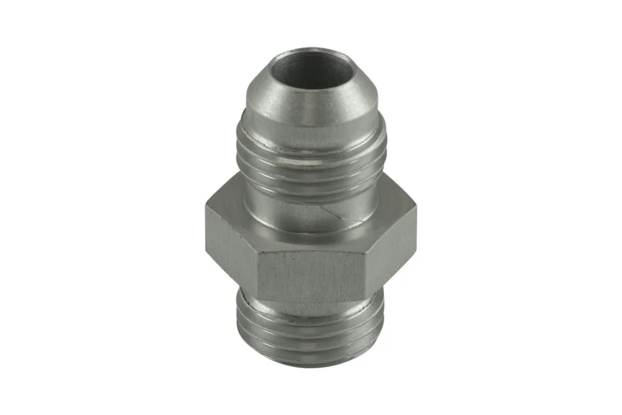 Turbosmart Fitting -6 AN Flare to -6 AN ORB Male Straight - Silver, référence TS-JO-0606-CL