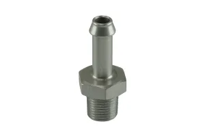 Turbosmart Fitting 6mm / 1/4" Hose End to 1/8 NPT Male Straight - Silver, référence TS-NH-0306-CL