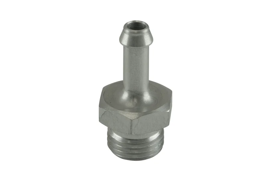 Turbosmart Fitting 6mm / 1/4" Hose End to -6 AN ORB Male Straight - Silver, référence TS-OH-0606-CL