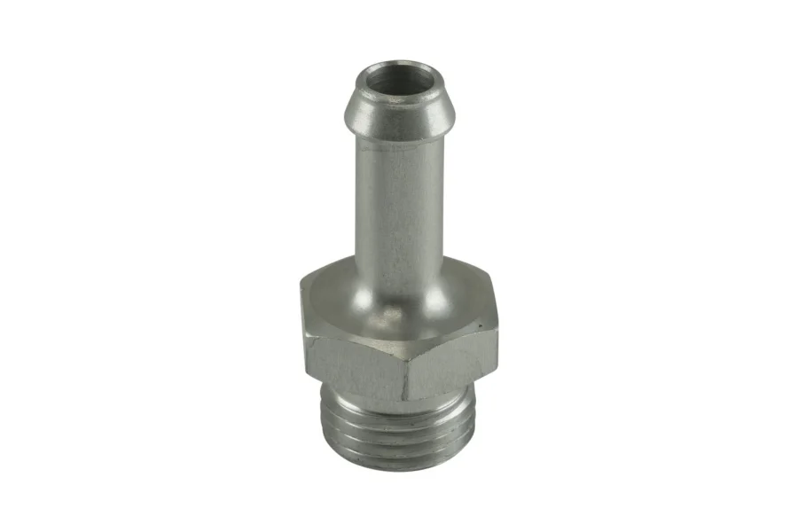 Turbosmart Fitting 8mm / 5/16" Hose End to -6 AN ORB Male Straight - Silver, référence TS-OH-0608-CL